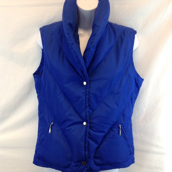 Vintage Blue Goose Down Puffer Vest - Picture 9 of 11